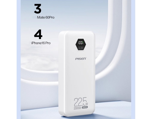 Sạc Dự Phòng Quick Power Cube TP-D184 22.5W 20000mAh Màu Trắng Pisen ảnh 4