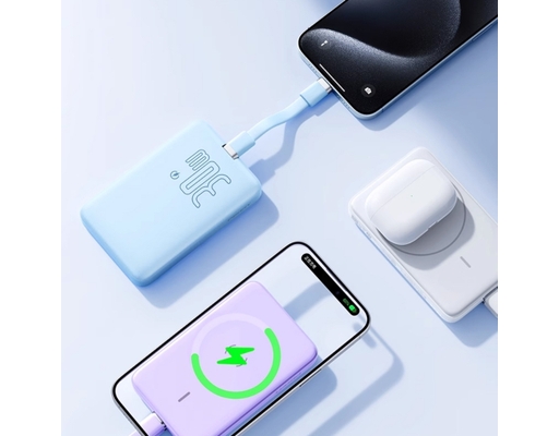 Sạc Dự Phòng Quick PowerMag TP-D113 30W 10000mAh (Type-C) Màu Tím Lilac Pisen ảnh 6