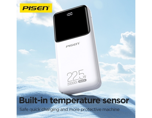 Sạc Dự Phòng Semi-Mirror TP-D039 22.5W 20000mAh Màu Đen Pisen ảnh 3