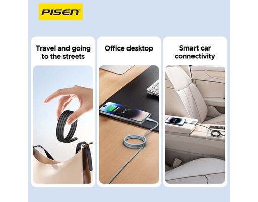 Cáp Pro Magipi Magloop CC-FC22-1000 USB-C 60W 1M Màu Đen Pisen ảnh 3