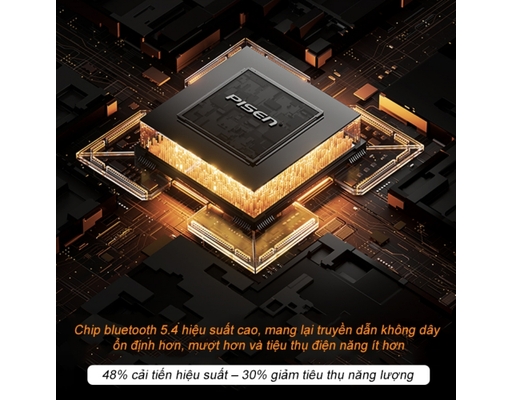 Tai Nghe Không Dây O1 BHD-TW14 Màu Đen Pisen ảnh 5