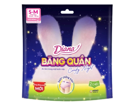 Băng Vệ Sinh Dạng Quần Comfy Night Size S-M 2 Miếng Diana ảnh 0