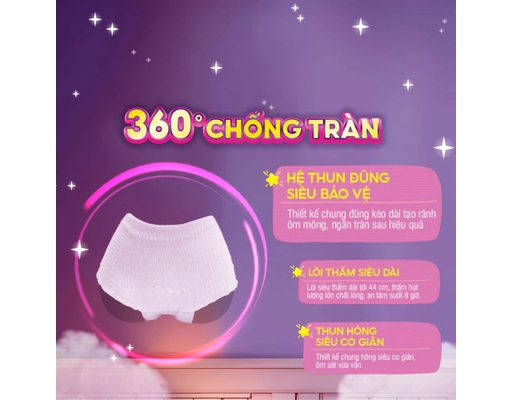 Băng Vệ Sinh Dạng Quần Comfy Night Size S-M 2 Miếng Diana ảnh 2
