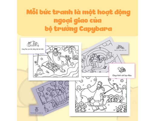 Sách Tô Màu - Capy Và Những Người Bạn Megabook ảnh 5