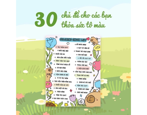 Sách Tô Màu - Thị Trấn Capy Megabook ảnh 4