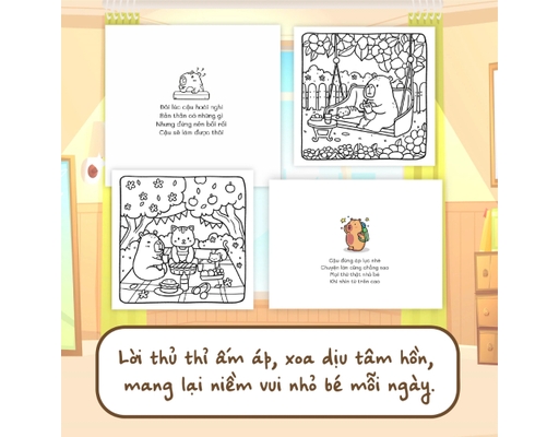 Sách Tô Màu - Capybara & Ngôi Nhà Hạnh Phúc Megabook ảnh 3