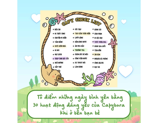 Sách Tô Màu - Capybara & Trái Tim Mặt Trời Megabook ảnh 2