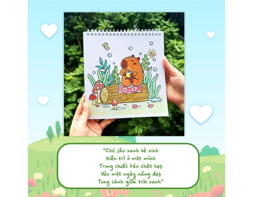 Sách Tô Màu - Capybara & Trái Tim Mặt Trời Megabook ảnh 5