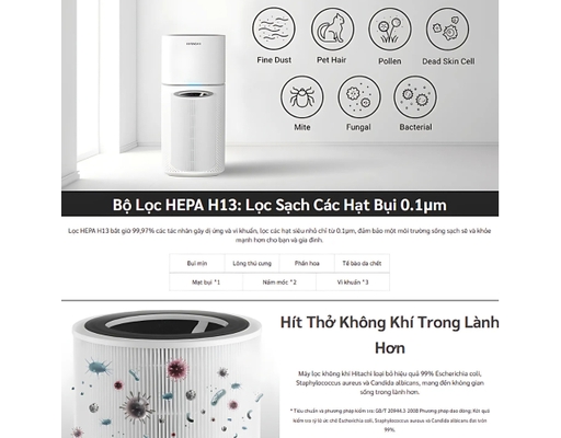 [Đặt Trước] Máy Lọc Không Khí EP-TZ50 Hitachi ảnh 9