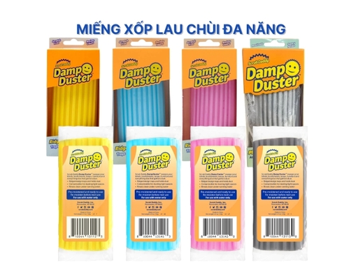 Miếng Xốp Lau Bụi Đa Năng Damp Duster Màu Xám Scrub Daddy ảnh 3