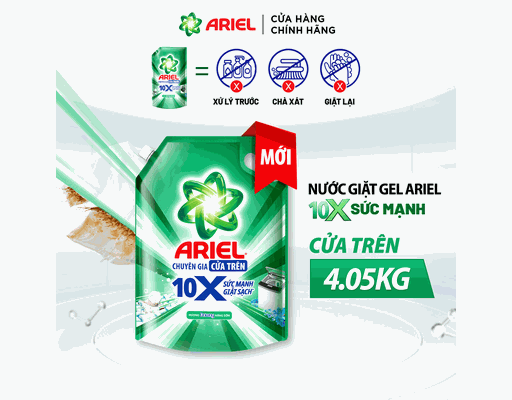 Nước Giặt Cửa Trên 10X Giặt Sạch Hương Downy Nắng Sớm 4.05kg Ariel ảnh 2
