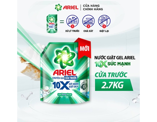 Nước Giặt Cửa Trước 10X Giặt Sạch Hương Downy Nắng Sớm 2.7kg Ariel ảnh 2