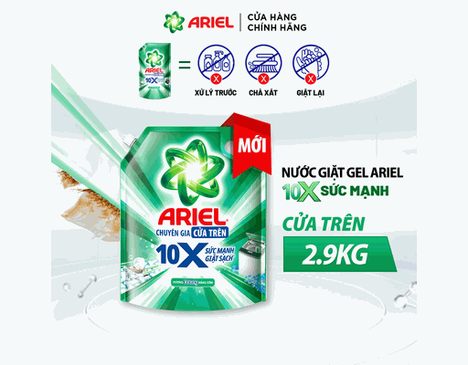 Nước Giặt Cửa Trên 10X Giặt Sạch Hương Downy Nắng Sớm 2.9kg Ariel ảnh 2