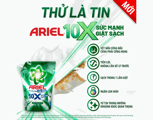 Nước Giặt Cửa Trên 10X Giặt Sạch Hương Downy Nắng Sớm 2.9kg Ariel ảnh 7
