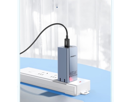 Sạc Nhanh Pro GaNUltra 65W TS-C137 2C1A CC1200 Màu Xám Pisen ảnh 3