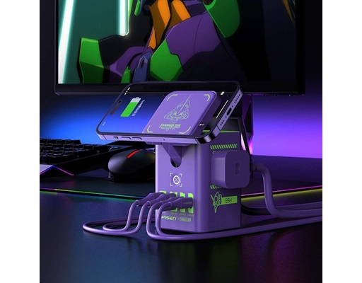 Trạm Sạc Để Bàn Đa Năng Pro Eva Desktop MagStation KF25 Màu Tím Pisen ảnh 5