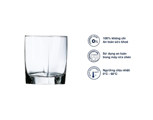 Ly Thủy Tinh Thấp Sterling 300ml Luminarc ảnh 3