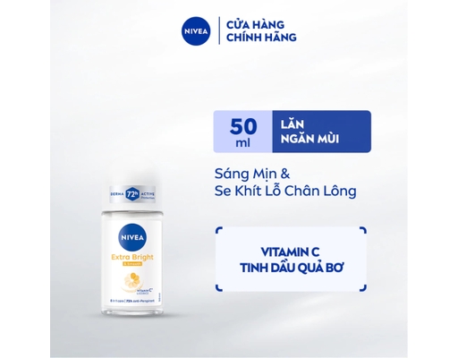 Lăn Ngăn Mùi Sáng Mịn Se Khít Lỗ Chân Lông Brightening & Smooth 50ml NIVEA ảnh 2
