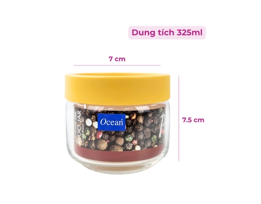 Hũ Thủy Tinh Nắp Nhựa 325ml Ocean ảnh 1