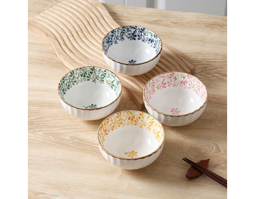 Chén Sứ Hoa 4.5 Inch 0987 Màu Hồng Tuyết Mai ảnh 3