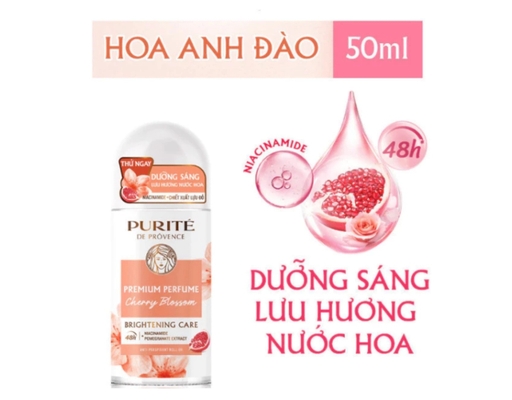 Lăn Khử Mùi Dưỡng Sáng Hương Hoa Anh Đào 50ml Purite ảnh 5