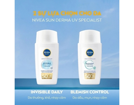 Sữa Chống Nắng Mỏng Nhẹ Invisible SPF50+ PA++++ 40ml NIVEA ảnh 5