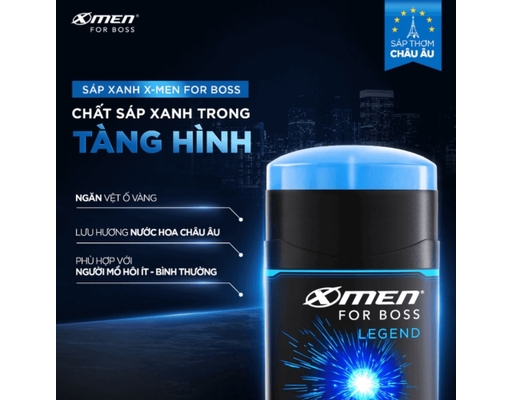 Sáp Khử Mùi Dạng Sáp Xanh For Boss Hương Legend 80g X-men ảnh 2