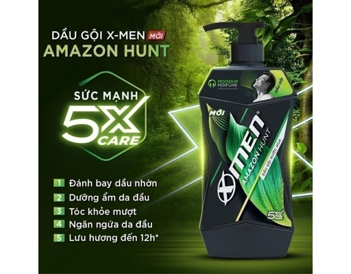 Dầu Gội Sạch Gàu Nước Hoa Hương Amazon 610g X-men ảnh 1