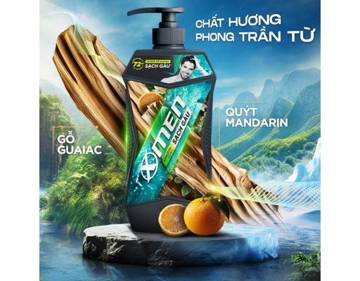 Dầu Gội Sạch Gàu Nước Hoa Hương Amazon 610g X-men ảnh 3