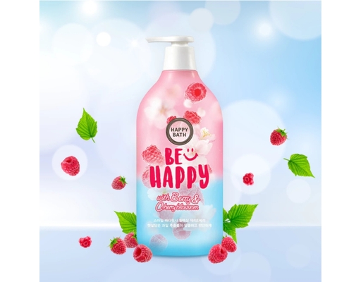 Sữa Tắm Hương Mâm Xôi Và Hoa Anh Đào  Berry & Cherry Blossom 900g Happy Bath ảnh 1