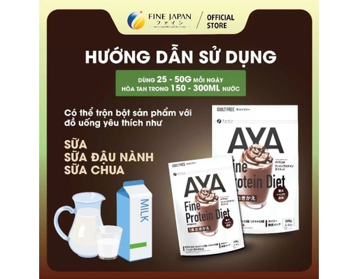 Thực Phẩm Bổ Sung Bột Uống Hỗ Trợ Kiểm Soát Cân Nặng Vị Socola Protein Diet Chocolate 300g Fine Japan ảnh 6