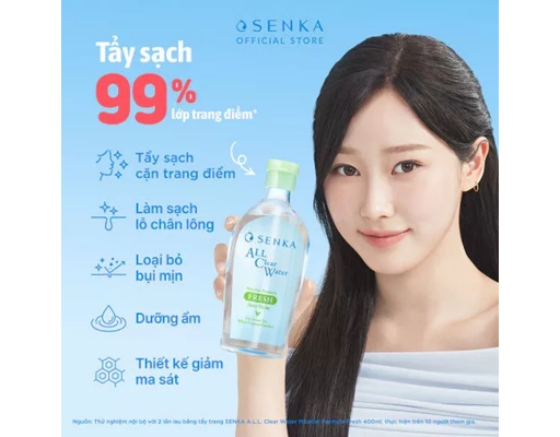 Nước Tẩy Trang Giảm Bóng Nhờn Micellar Fresh 400ml SENKA ảnh 5