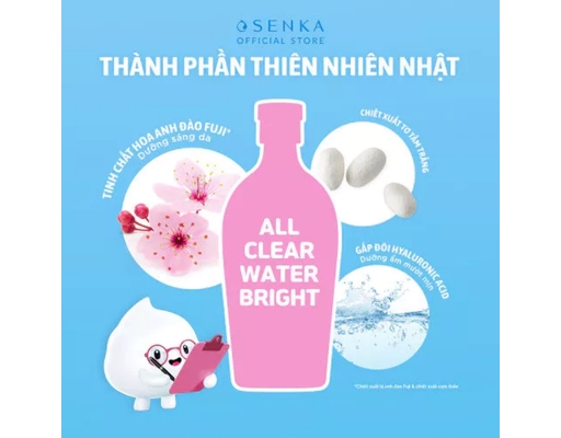 Nước Tẩy Trang Dưỡng Sáng Cấp Ẩm Micellar Bright 400ml SENKA ảnh 3