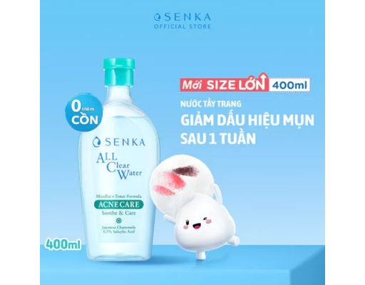 Nước Tẩy Trang Giúp Giảm Mụn Micellar Ance Care 400ml SENKA ảnh 2
