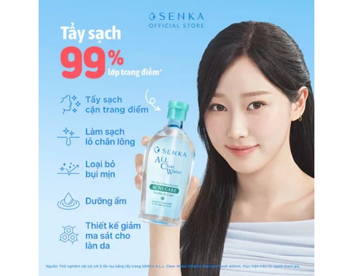 Nước Tẩy Trang Giúp Giảm Mụn Micellar Ance Care 400ml SENKA ảnh 5