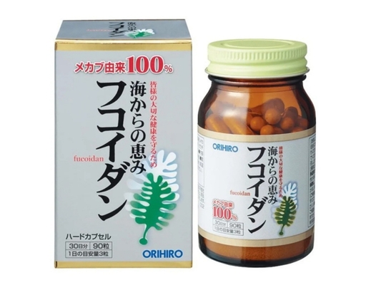 Thực Phẩm Bảo Vệ Sức Khỏe Viên Uống Tảo Nâu Mekabu Fucoidan 90 Viên Orihiro ảnh 0
