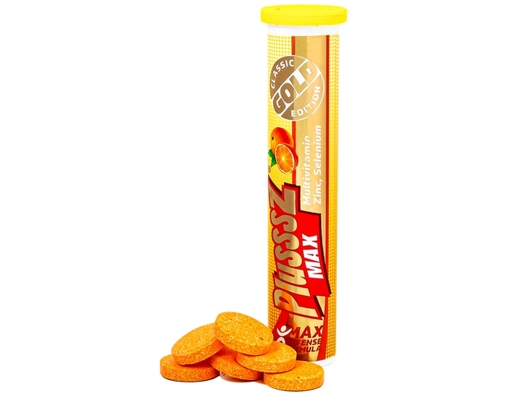 Viên Sủi Vitamin Tổng Hợp Hỗ Trợ Miễn Dịch Vị Cam Không Đường Max Multivitamin - 20 Viên Sủi Plusssz ảnh 1