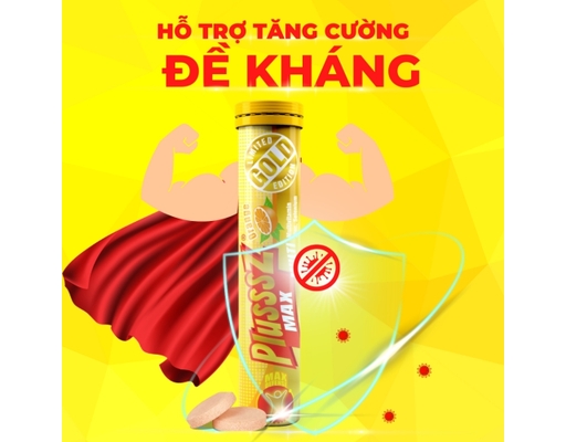 Viên Sủi Vitamin Tổng Hợp Hỗ Trợ Miễn Dịch Vị Cam Không Đường Max Multivitamin - 20 Viên Sủi Plusssz ảnh 4