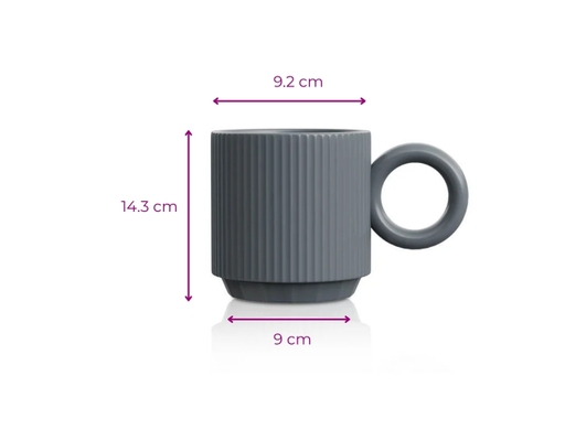 Ly Sứ 390ml TLL564GRY Màu Xám LocknLock ảnh 2