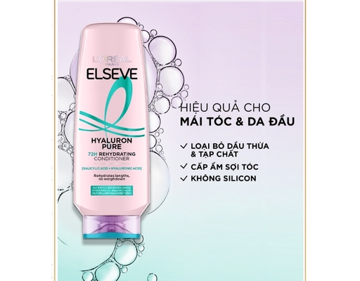 Dầu Xả Hyaluron Pure Bồng Bềnh 265ml L'Oreal ảnh 3