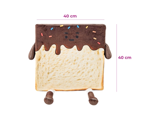 Đệm Ngồi Vuông Chống Trượt 40cm Bánh Mì Socola Kenhome ảnh 1