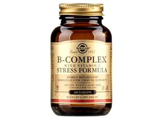 Thực Phẩm Bảo Vệ Sức Khỏe Viên Uống Bổ Sung Vitamin B&C B-Complex With Vitamin C 100 Viên Solgar ảnh 0
