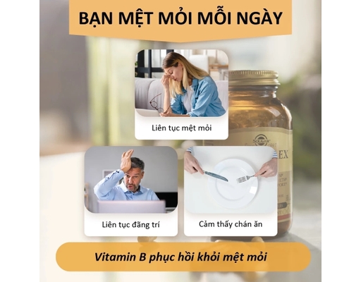 Thực Phẩm Bảo Vệ Sức Khỏe Viên Uống Bổ Sung Vitamin B&C B-Complex With Vitamin C 100 Viên Solgar ảnh 1
