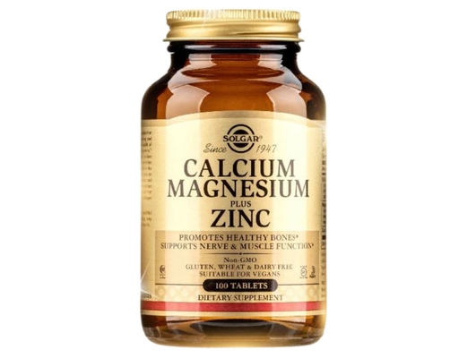 Thực Phẩm Bảo Vệ Sức Khỏe Viên Uống Bổ Sung Canxi, Magie, Kẽm Calcium Magensium Plus Zinc 100 Viên Solgar ảnh 0