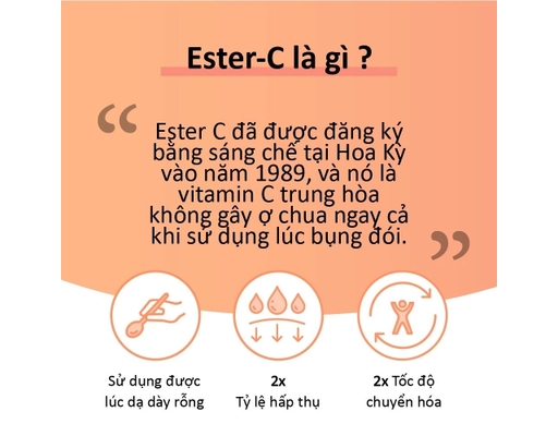 Thực Phẩm Bảo Vệ Sức Khỏe Viên Uống Bổ Sung Vitamin C Dịu Nhẹ Cho Dạ Dày Ester C 500mg 50 Viên Solgar ảnh 4