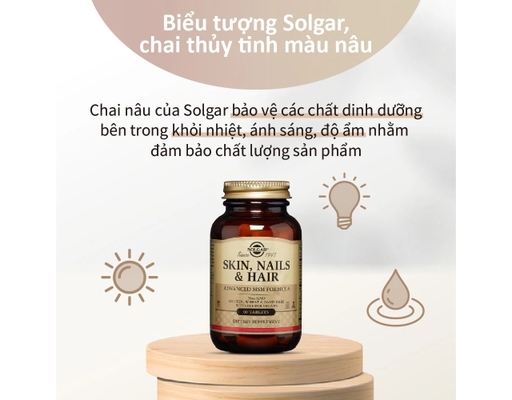 Thực Phẩm Bảo Vệ Sức Khỏe Viên Uống Chăm Sóc Da, Móng Và Tóc Skin, Nails&Hair Advanced MSM 60 Viên Solgar ảnh 7