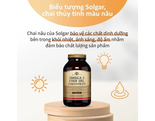 Thực Phẩm Bảo Vệ Sức Khỏe Viên Uống Dầu Cá Bổ Sung Omega 3 Omega 3 Fish Oil Concentrate 120 Viên Solgar ảnh 7