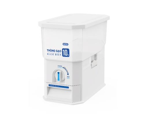 Thùng Gạo Clear 10kg Màu Trắng/Xám Duy Tân ảnh 3