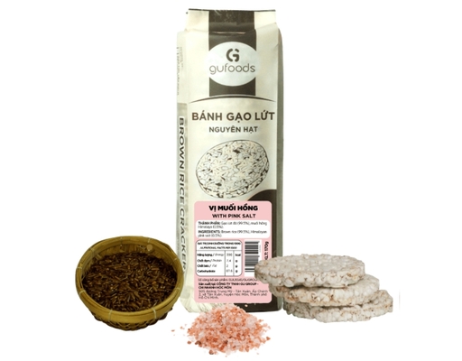 Bánh Gạo Lứt Ăn Kiêng Vị Muối Hồng 170g Gufoods ảnh 0