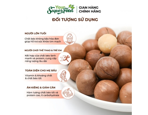 Macca Úc Nứt Vỏ 360g Your Superfood ảnh 4